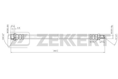 BS9466 ZEKKERT Тормозной шланг