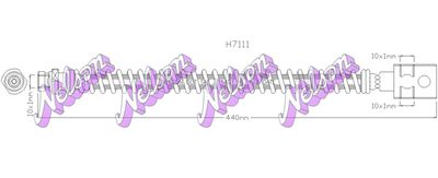 H7111 KAWE Тормозной шланг