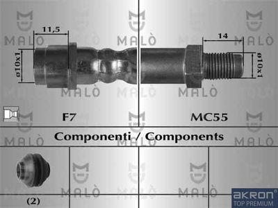 80999 AKRON-MALÒ Тормозной шланг