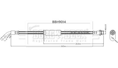 BBH9014 BORG & BECK Тормозной шланг