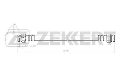 BS9069 ZEKKERT Тормозной шланг