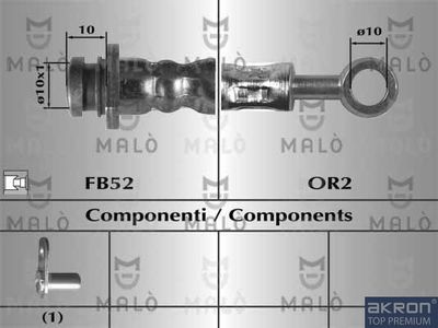 80692 AKRON-MALÒ Тормозной шланг