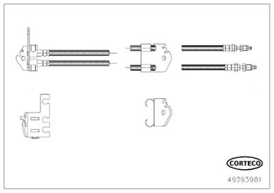 49393981 CORTECO Тормозной шланг
