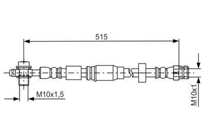 1987481673 BOSCH Тормозной шланг