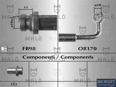 80642 AKRON-MALÒ Тормозной шланг