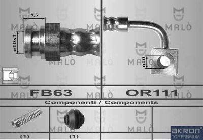 80530 AKRON-MALÒ Тормозной шланг