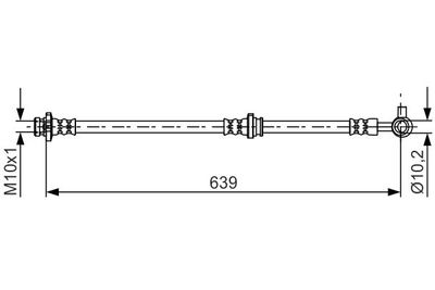 1987481697 BOSCH Тормозной шланг