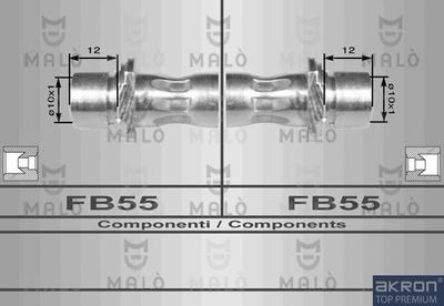 80143 AKRON-MALÒ Тормозной шланг