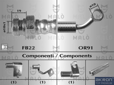80506 AKRON-MALÒ Тормозной шланг
