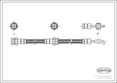 19035082 CORTECO Тормозной шланг