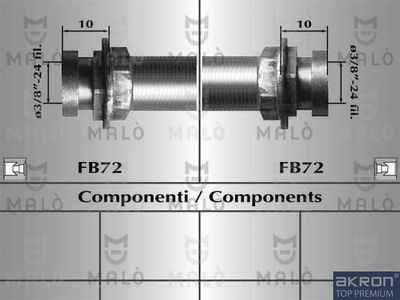 80432 AKRON-MALÒ Тормозной шланг