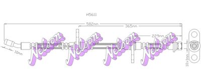 H5611 KAWE Тормозной шланг