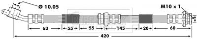 BBH6879 BORG & BECK Тормозной шланг