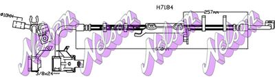 H7184 KAWE Тормозной шланг