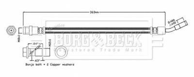 BBH8866 BORG & BECK Тормозной шланг