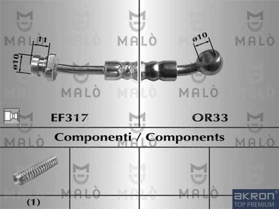 80670 AKRON-MALÒ Тормозной шланг