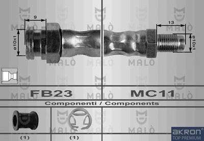 8353 AKRON-MALÒ Тормозной шланг