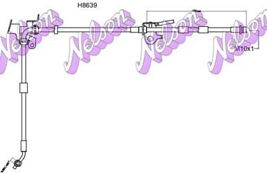 H8369 KAWE Тормозной шланг