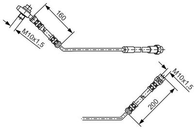 1987476054 BOSCH Тормозной шланг