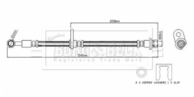 BBH8868 BORG & BECK Тормозной шланг