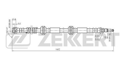 BS9396 ZEKKERT Тормозной шланг