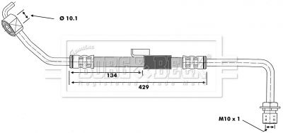 BBH6179 BORG & BECK Тормозной шланг