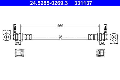 24528502693 ATE Тормозной шланг