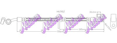 H6982 KAWE Тормозной шланг