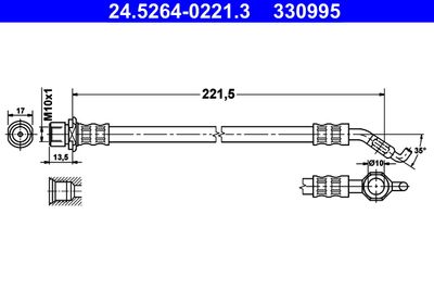 24526402213 ATE Тормозной шланг