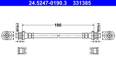 24524701903 ATE Тормозной шланг