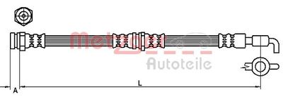 4110871 METZGER Тормозной шланг