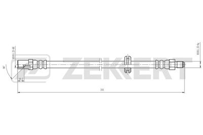 BS9491 ZEKKERT Тормозной шланг