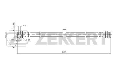 BS9433 ZEKKERT Тормозной шланг