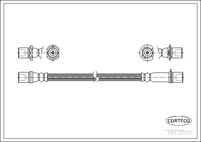 19032505 CORTECO Тормозной шланг