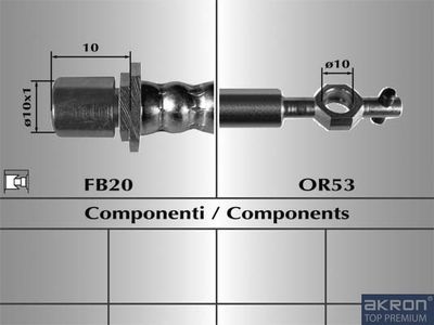 80131 AKRON-MALÒ Тормозной шланг