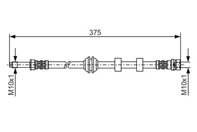 1987476626 BOSCH Тормозной шланг