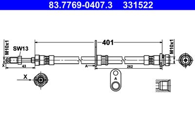 83776904073 ATE Тормозной шланг