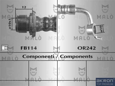 80653 AKRON-MALÒ Тормозной шланг