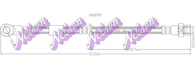 H6890 KAWE Тормозной шланг