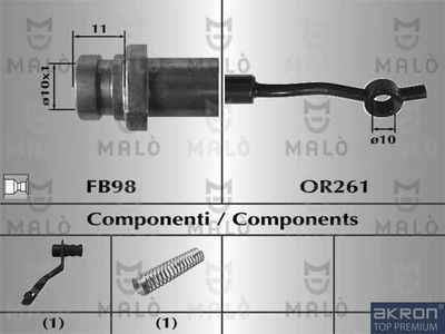 81043 AKRON-MALÒ Тормозной шланг