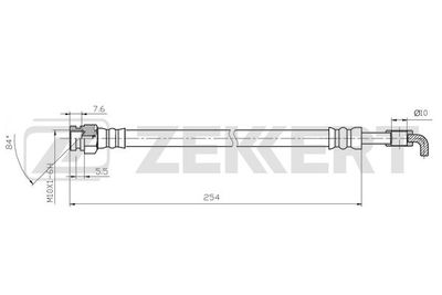 BS9523 ZEKKERT Тормозной шланг