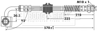BBH7069 BORG & BECK Тормозной шланг