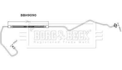 BBH9090 BORG & BECK Тормозной шланг