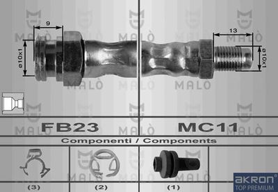 8436 AKRON-MALÒ Тормозной шланг