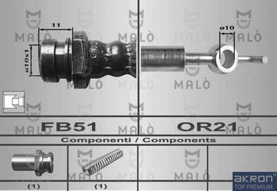 80389 AKRON-MALÒ Тормозной шланг