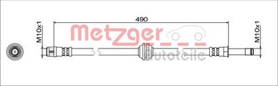 4111781 METZGER Тормозной шланг