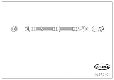 49379101 CORTECO Тормозной шланг