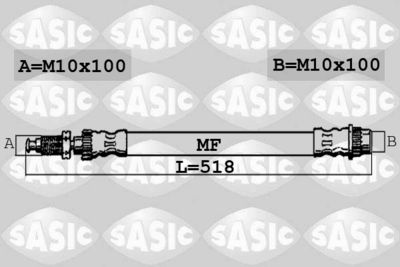 6600009 SASIC Тормозной шланг