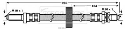 BBH6143 BORG & BECK Тормозной шланг