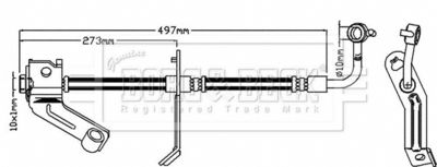 BBH8292 BORG & BECK Тормозной шланг